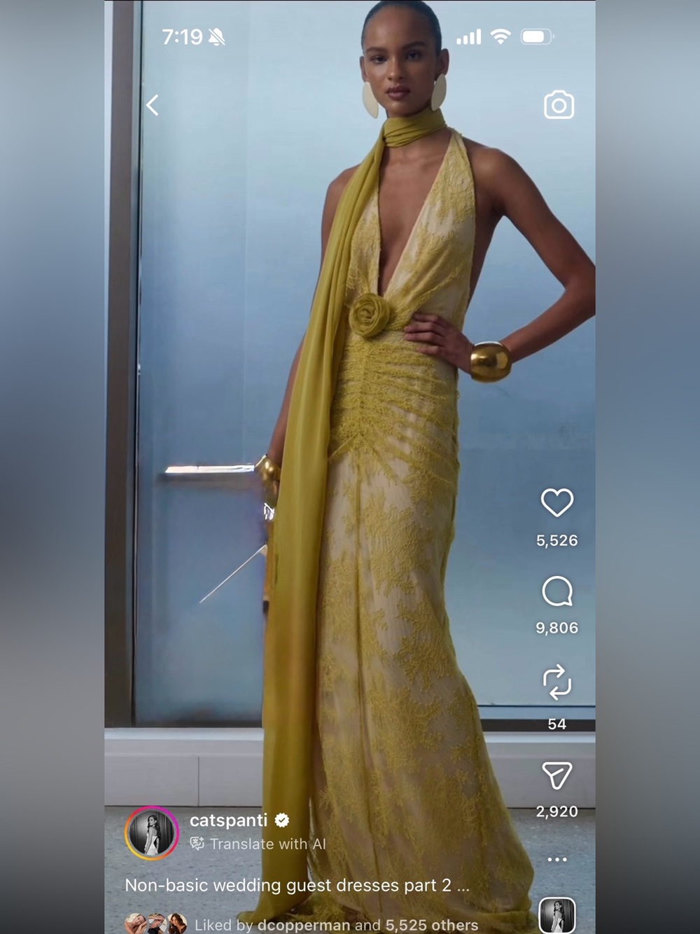 DE LA VALI Amora backless dress yellow size 0 - Picture 2 of 14